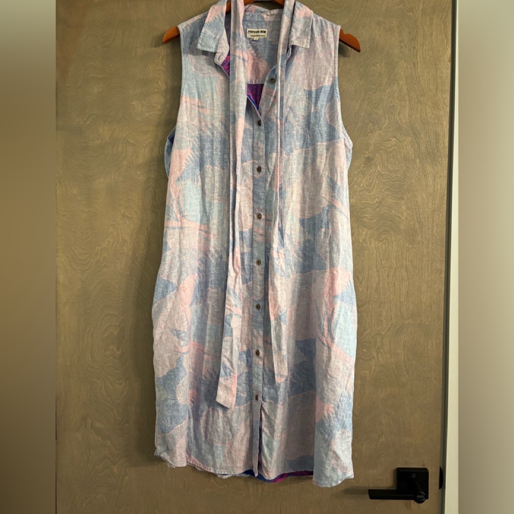 Paradise Now Maui Hawaii Pink Floral Button Down Dress   floral XL
